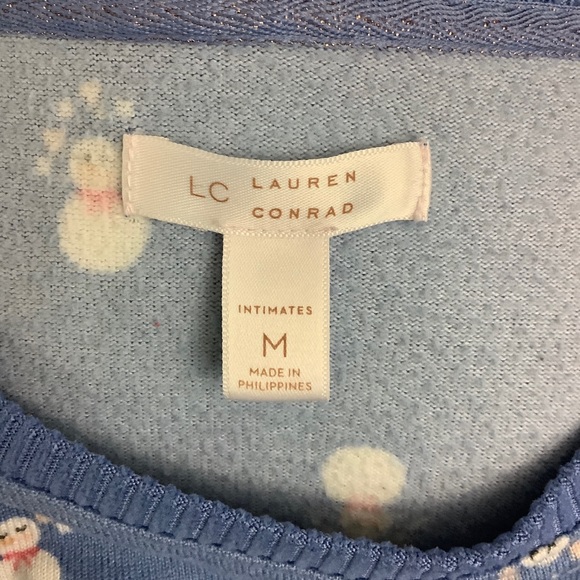 LC LAUREN CONRAD Intimates Snowman Sweater SZ-M - Picture 3 of 9